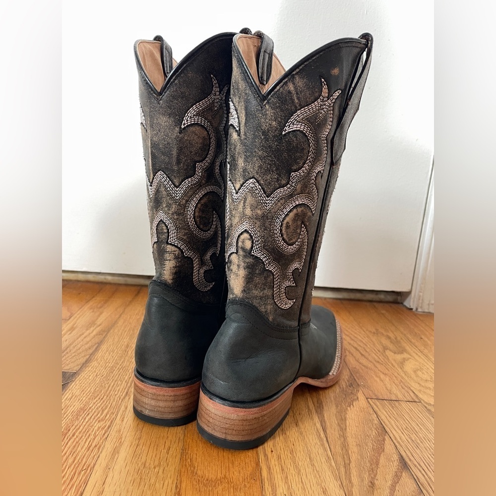 Circle G by Corral Kid's Black Leather Embroidered Cowboy Boot 4.5 - Picture 4 of 8